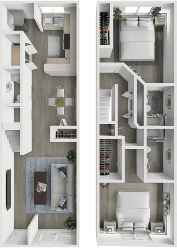 a floor plan of a 2100 sq ft apartment