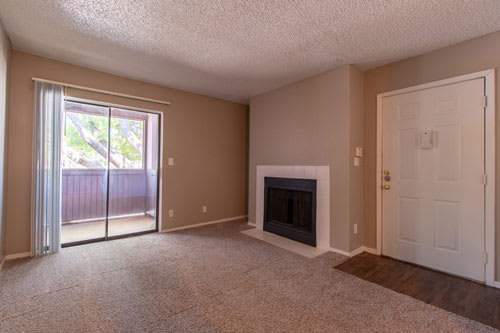 fireplace at Timber Ridge Apartments