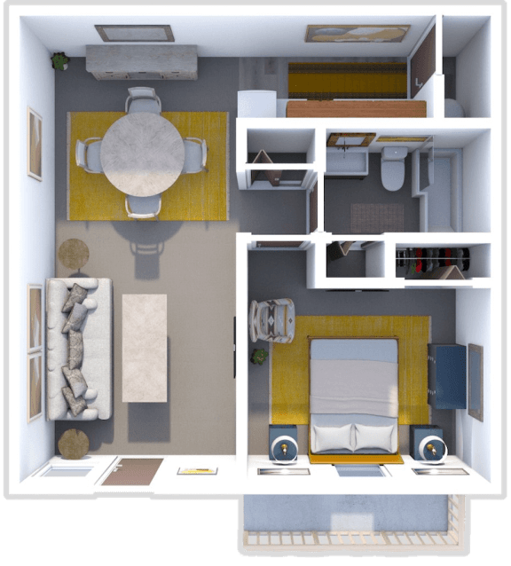 1 bed 1 bath floor plan at venice heights