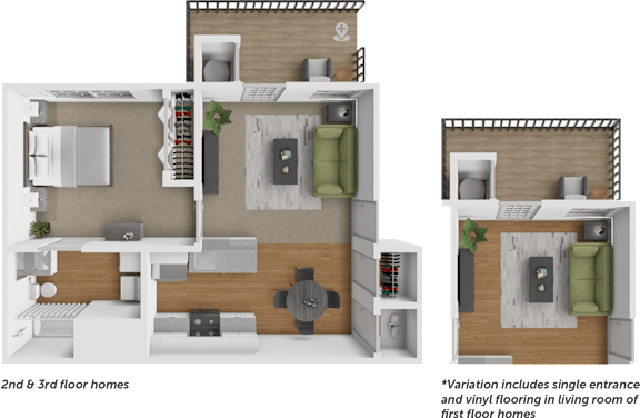 One bedroom floor plan