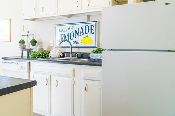 apartment kitchen with appliances