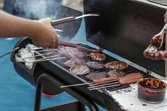 grilling area at West Haven Apartments