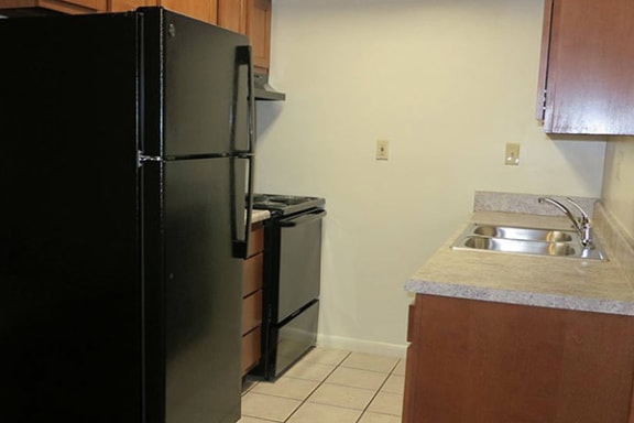 black appliances in select units at waterstone place apartments