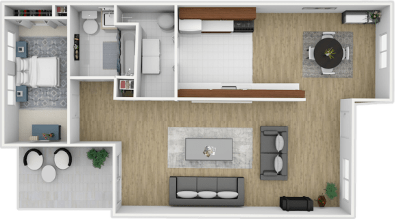 1 bed 1 bath cypress floor plan