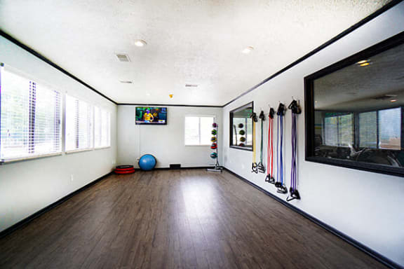 yoga studio at Forest Pointe apartments