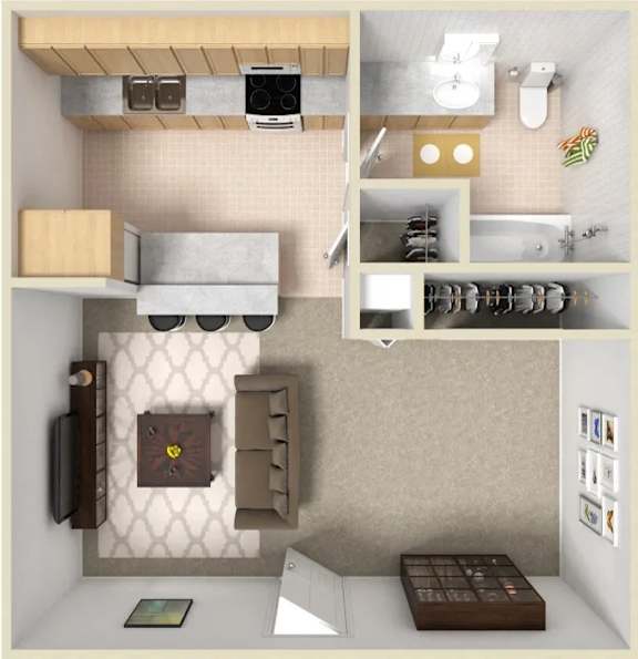 A small, modern bathroom with a toilet, sink, and shelves.