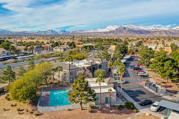Drone View at The 95 Apartments, Las Vegas, Nevada