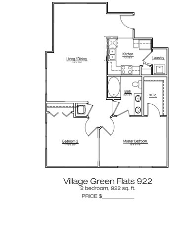 Village Green Flats Apartment Home at Main Street Square