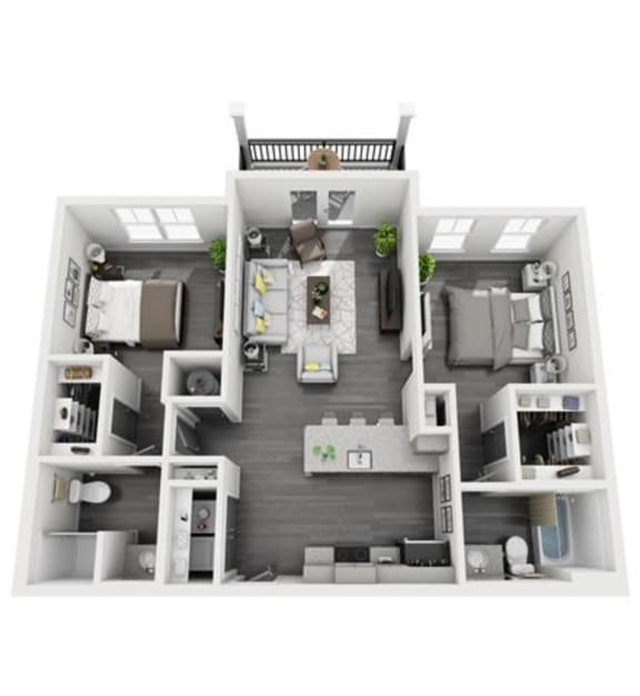 a floor plan with a bedroom and a living room