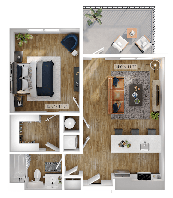 A series of images showing different layouts of a room with furniture and measurements.