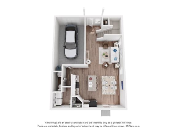 a floor plan of a 1 bedroom floor plan with a bathroom and a living room