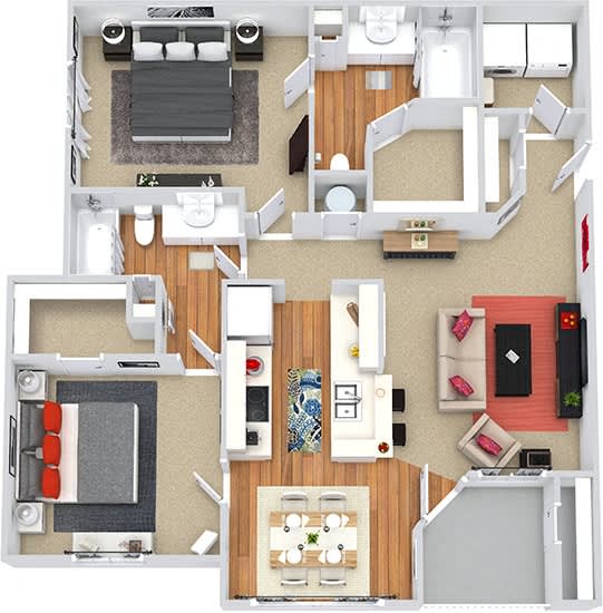 A detailed floor plan of a house showing all the rooms and their layout.