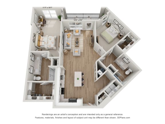 bedroom floor plan an open concept layout with a lot of natural light