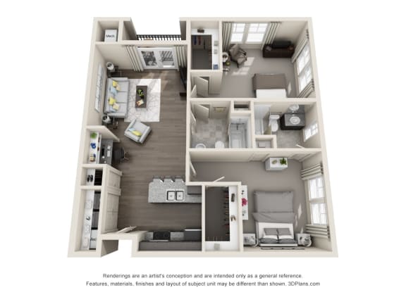 the outlook floor plan of 1199 square feet