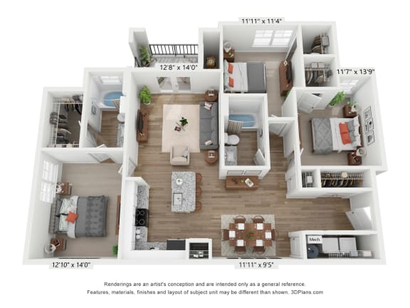 bedroom floor plan an in 2d