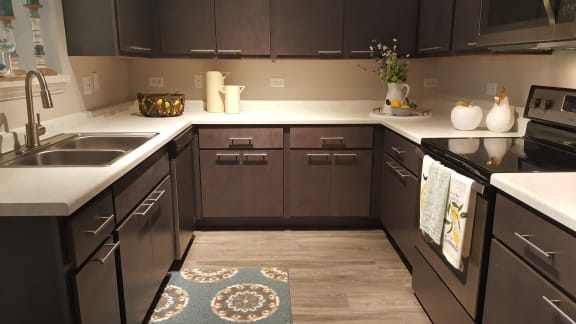 Kitchen at Landings at Amhurst Lake Apartments, Waukegan, IL, 60085