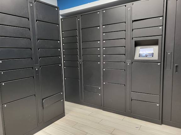 Mail room at Apex 41, Lombard, IL