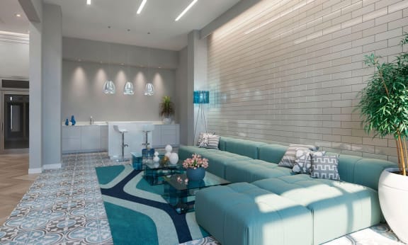 Lounge seating at The Residences of Wilmette, Wilmette, 60091