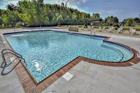 take a dip in the resort style pool