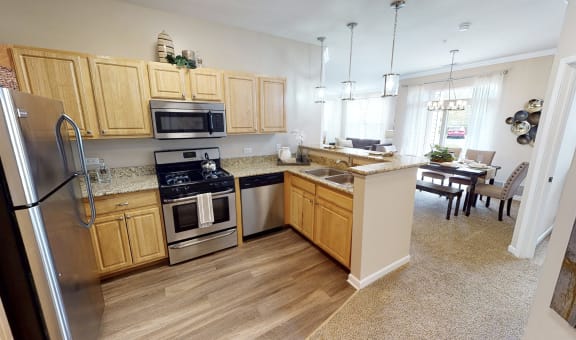Renovated Kitchen with Stainless Appliances