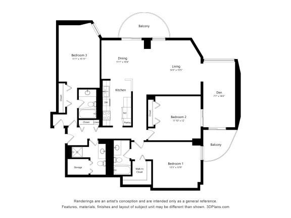 a floor plan of a house with different floors