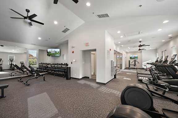All new fitness equipment in remodeled clubhouse