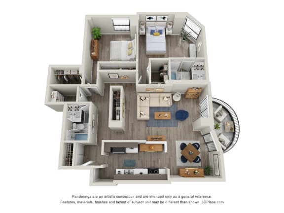 a234 floor plan  1 bedroom  1199 square feet