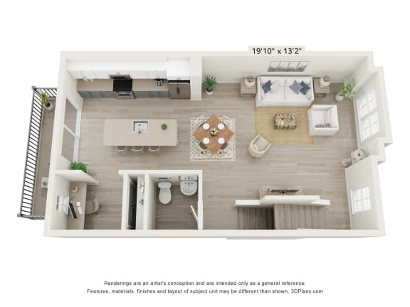 2 bed 2.5TH-B floor plan_2nd Floor at Enclave Crystal Lake, Crystal Lake, 60014