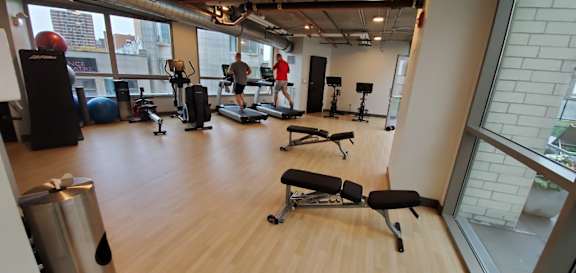 Interactive machines at Lakeview 3200 Apartments, Chicago, IL, 60657
