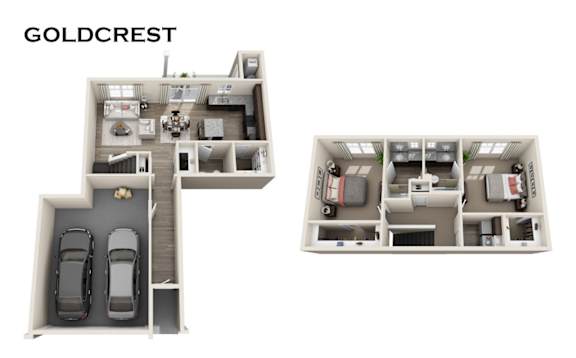 Floor Plan  Goldcrest Floorplan at Fountain Ridge, Pleasant Prairie, Wisconsin