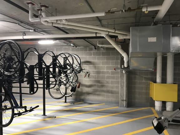 Bike stand at The Residences of Wilmette, Wilmette, Illinois