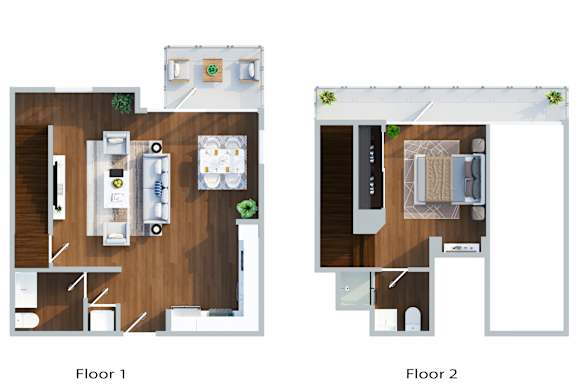A diagram shows the layout of two floors of a house.