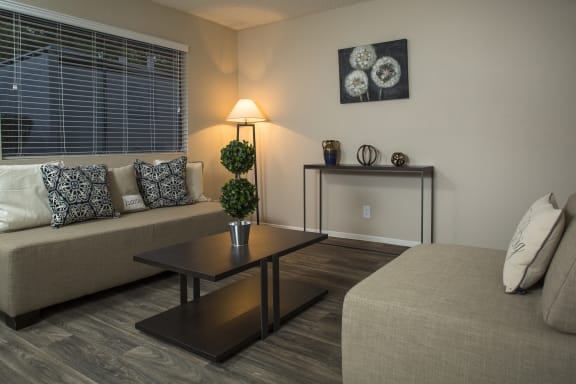 Fifteen 50 Apartments Las Vegas, NV - 2 Bedroom 1 and a Half Bathroom Apartment - Living Room