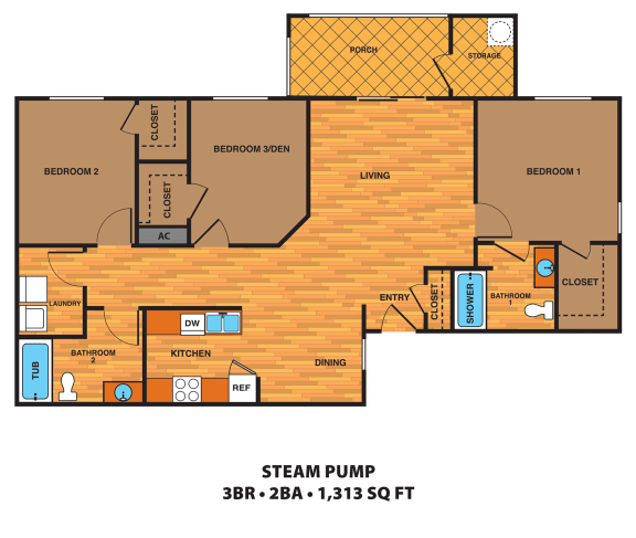 the third level floor plan of a house showcasing the bedrooms  bathroom and living room