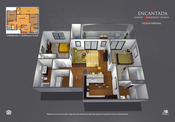 a 3d rendering of a floor plan of an apartment