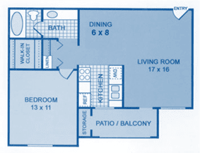  Floor Plan 1C | One Bedroom