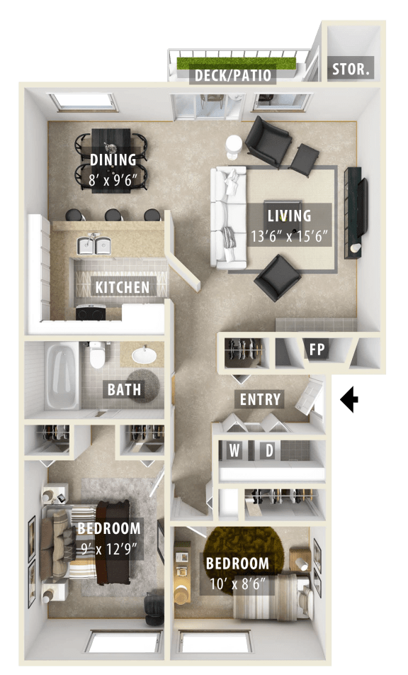 our apartments offer a variety of floor plans