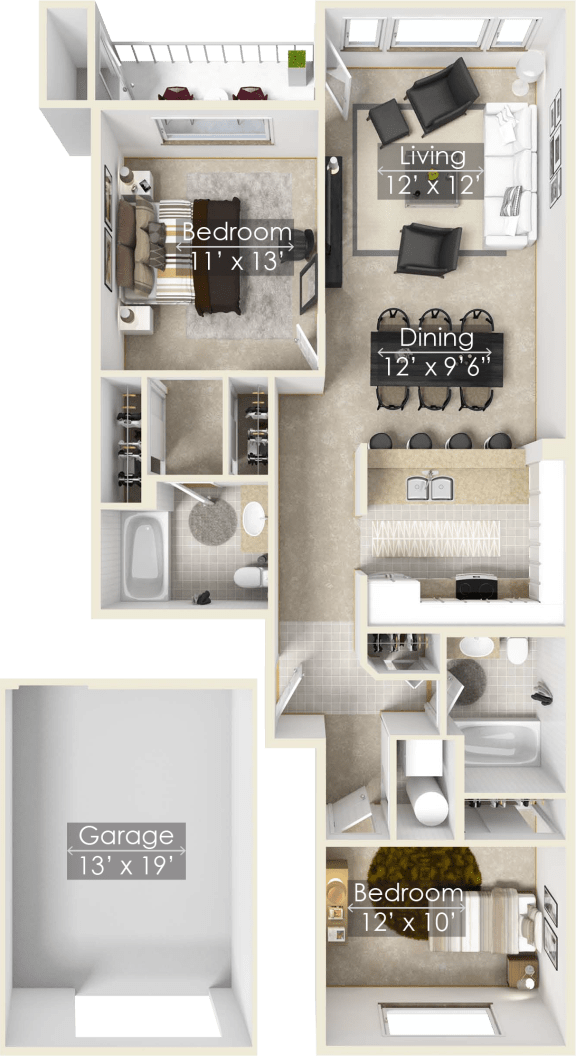 our apartments showcase a variety of floor plans
