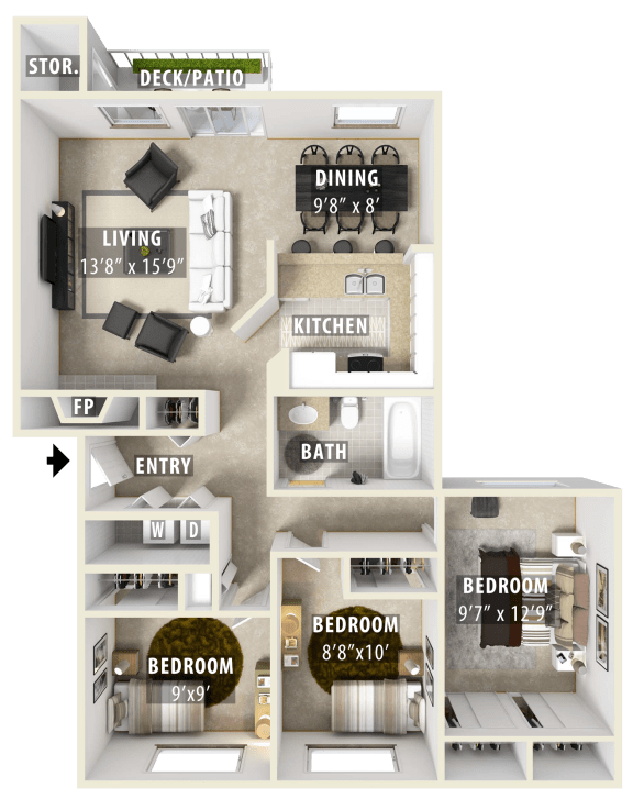 our apartments have a variety of floor plans to choose from