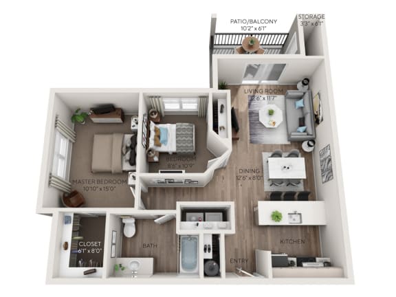 paradise floorplan dimensioned