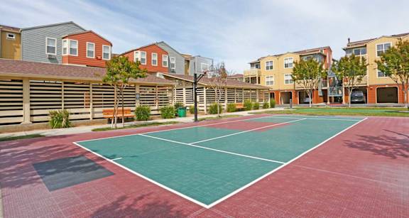 Tennis Court at The Woods Apartments, San Jose, California