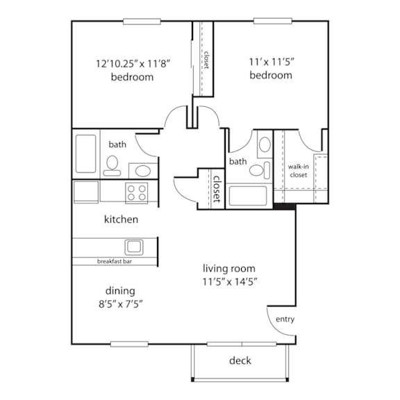 a floor plan of a studio apartment with a bedroom and a living room