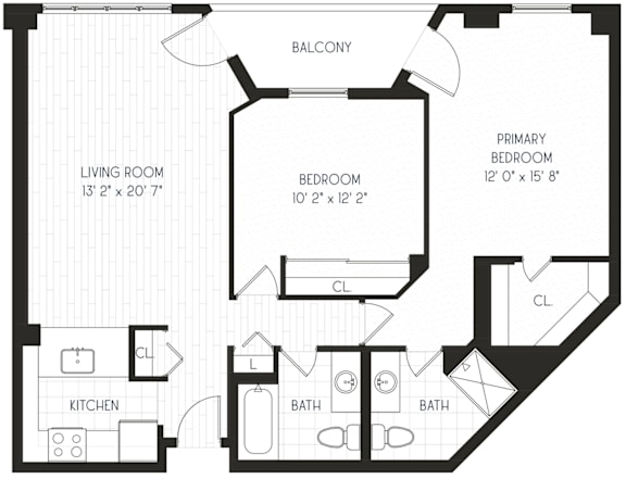 Floor Plan  A diagram of a house layout with labeled rooms.