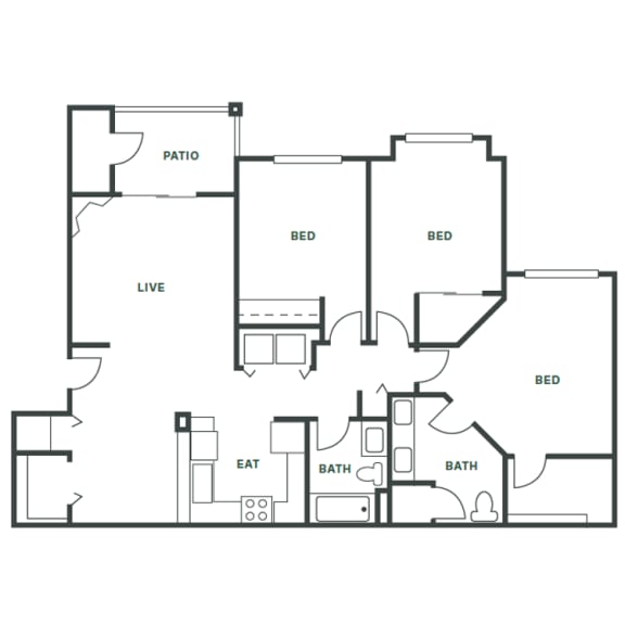 a floor plan of a house with different floors and bedrooms