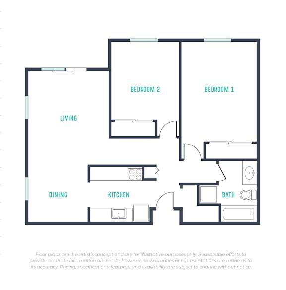 Floor Plan  a1 floor plan  1 bedroom  1190 square feet  the circ 251