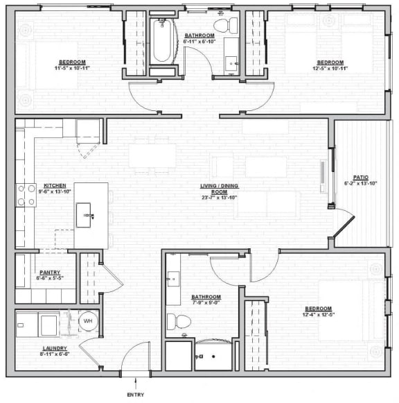 a blueprint of a floor plan of a house