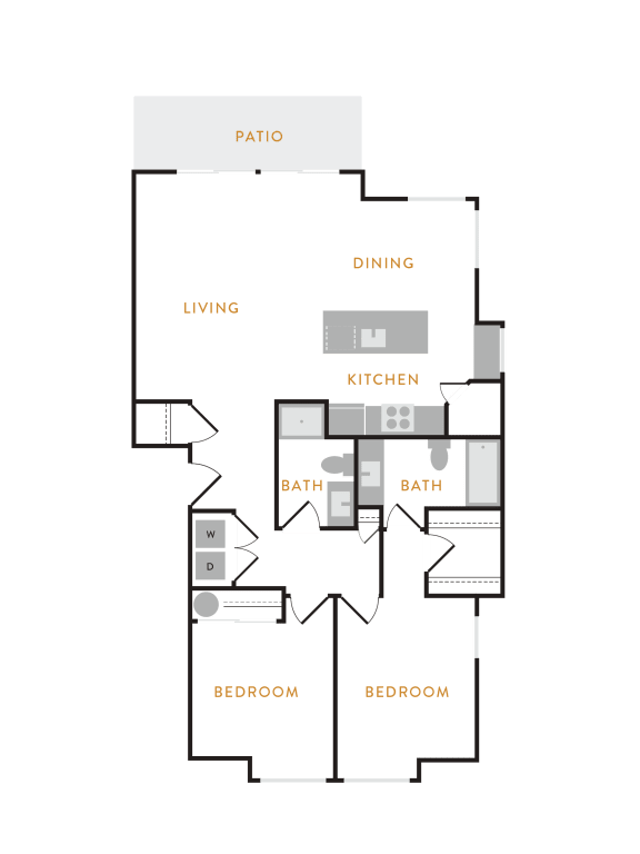 Floor Plan  2 Bedroom C