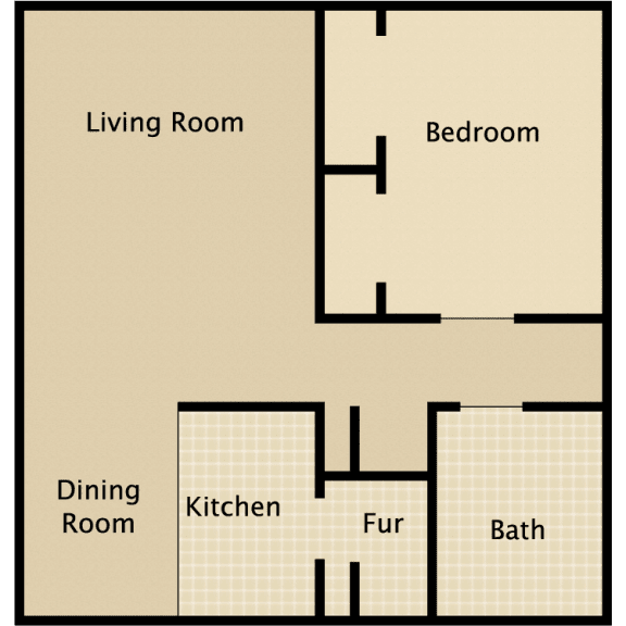  Floor Plan 1 BR 1 B