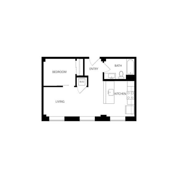 A2 12 Tier Floor Plan at Residences at Delmar Divine, St. Louis