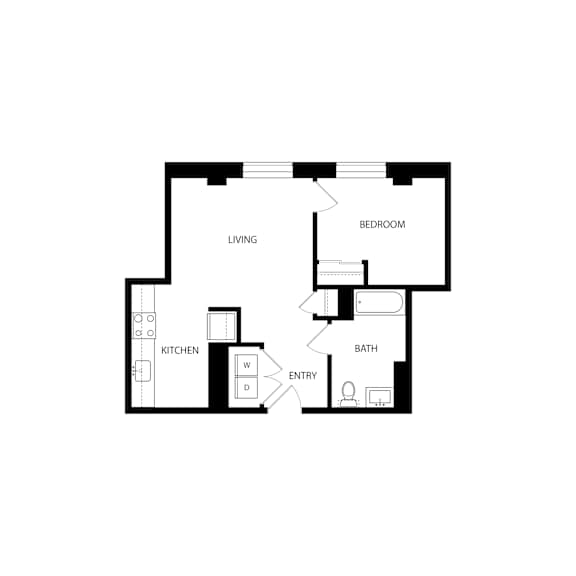 A3 09 Tier ADA Floor Plan at Residences at Delmar Divine, St. Louis, MO